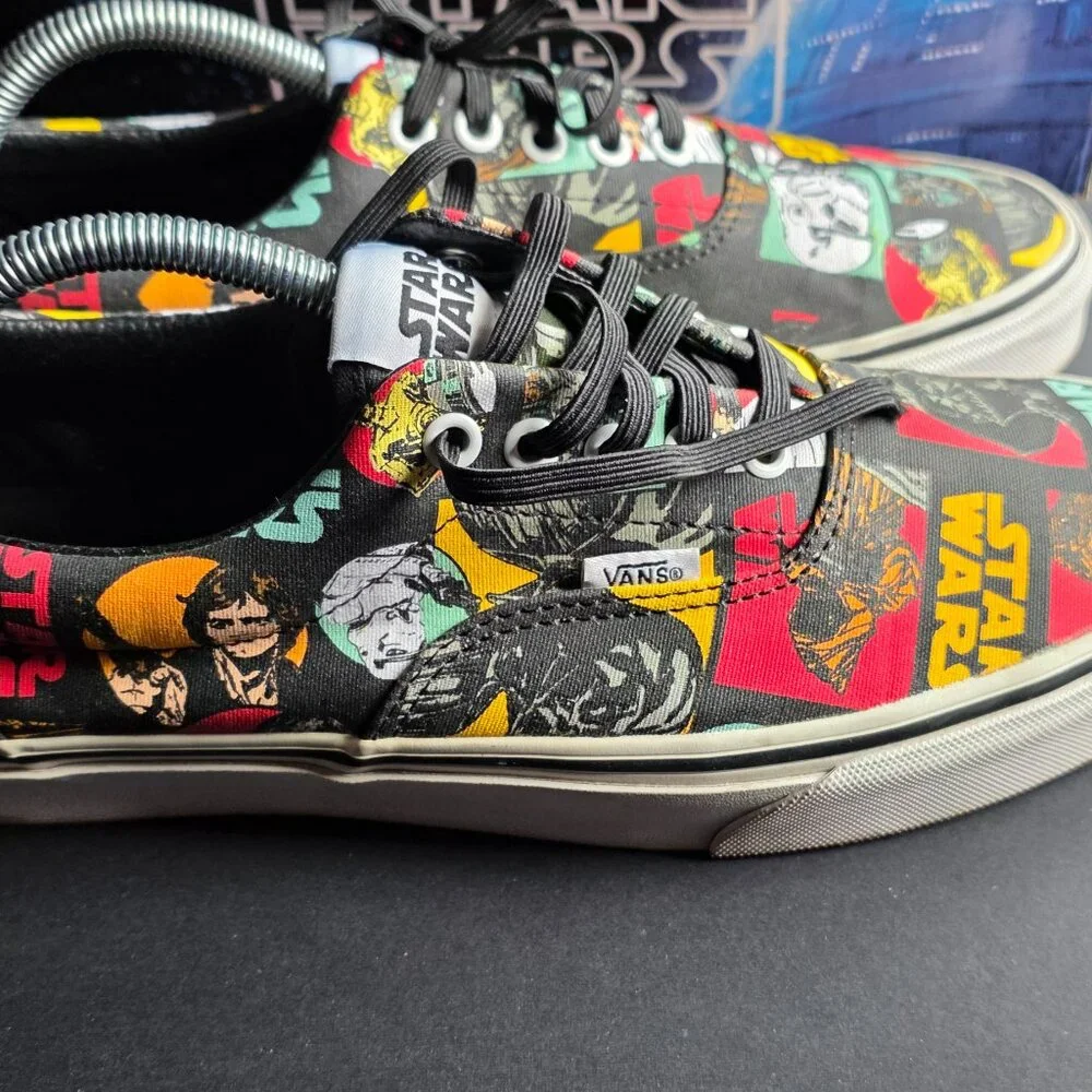 VANS Star Wars Casual Loafers in VANS Style with Comic Style Print - Picture 3 of 8